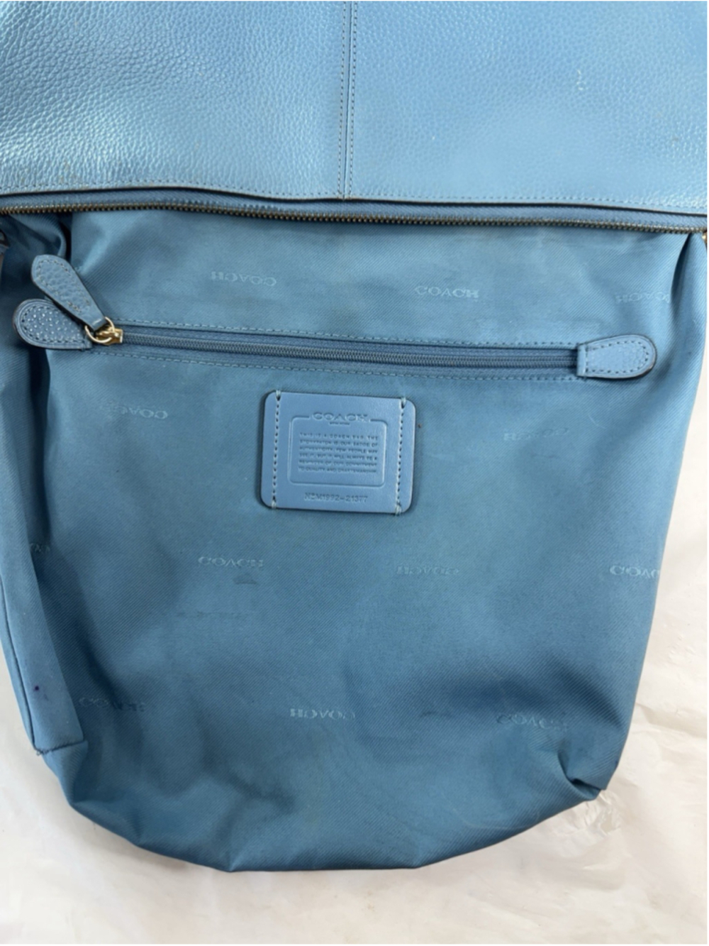 COACH 21377 DUFFLETTE blue MULTI LEATHER CROSSBODY BAG - Picture 5 of 15